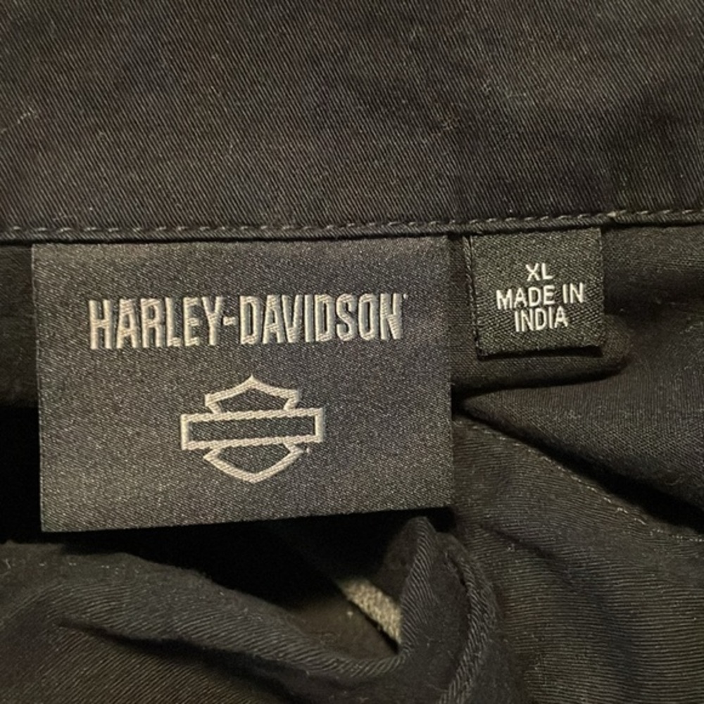 Harley‎ Davidson Motorcycle Black Short Sleeve Button Up Size XL - Picture 6 of 9